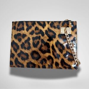 Sondra Roberts Leopard Print Clutch Bag